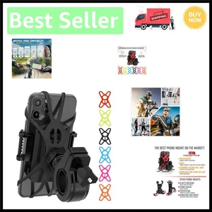Support téléphone guidon rotatif avec 6 bandes pour vélo et aventures en plein air - Photo 1 sur 10