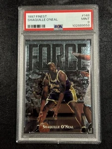 1997 Topps Finest #148 Shaquille O'Neal Los Angeles Lakers HOF PSA 9 MINT - Picture 1 of 3