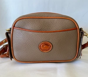 Dooney & Bourke Kilty All Weather AWL Taupe Pebbled Leather Crossbody Bag - Picture 1 of 5