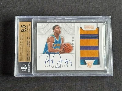 2012-13 National Treasures Anthony Davis Rookie Patch Auto RPA /199 BGS 9.5/10 - Image 1 of 2