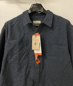 Boston Traders Mens Size XXL Casual-Dress long-sleeve flannel cotton navy shirt - Picture 1 of 8