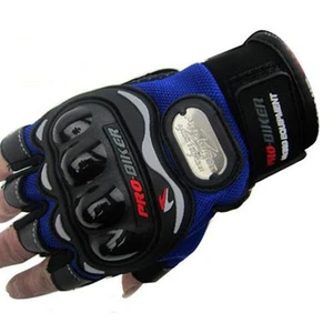 Nuevos Guantes de Medio Dedo Azul M-XL para Motocicleta Bicicleta Ciclismo Montar - Imagen 1 de 2