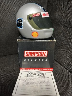NFL Carolina Panthers Mini Nascar Bobby Labonte #18 Helmet Shell Mac Tools - Image 1 of 4