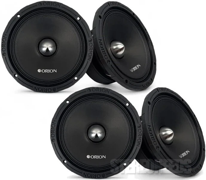 Orion Audio XTX854 1600W 8 inch Mid Range Bass Loud Speaker - Black