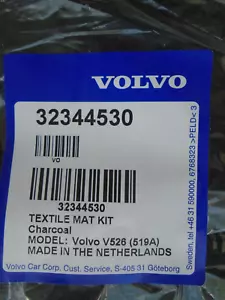 New OEM Volvo Texile Mat Kit 3rd Row Passenger #32344530 Black Netherlands Made - Picture 1 of 3