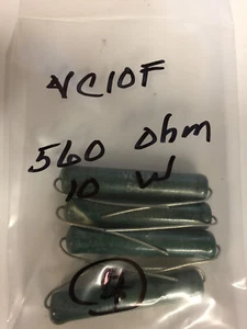 VC10F 560 OHM 10 WATT CLAROSTAT RESISTORS 4 PCS - Picture 1 of 1