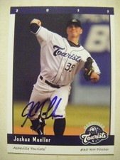 JOSHUA MUELLER signed 2011 ASHEVILLE TOURIST baseball card AUTO EASTERN ILLINOIS