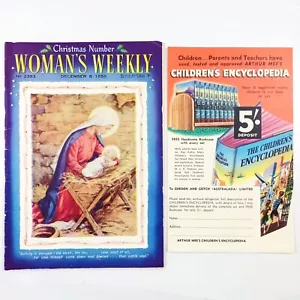 Woman's Weekly #2353 Christmas December 8 1956 + Pamphlet. Complete Clean Accept - Picture 1 of 3