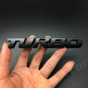 Black Metal Turbo T Emblem Car Auto Rear Trunk Tailgate Decal Sticker Badge - Bild 1 von 3