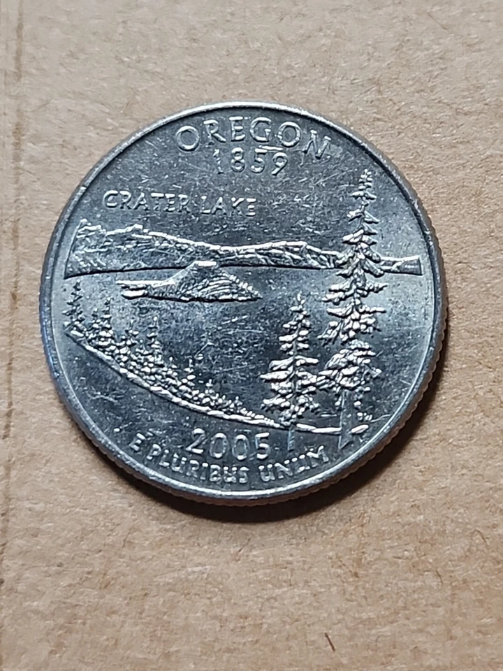 OREGON 1859 Crater Lake  State Quarter 25C Coin 2005 P Mint - Image 1 of 2