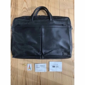 Auth Porter Yoshida Bag/Made In Japan Full Leather Business Bag From Japan - Picture 1 of 8