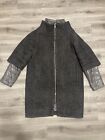 HERNO ICONIC CONTRAST SLEEVE BOUCLE COAT SIZE (44-M) RRP 1200$