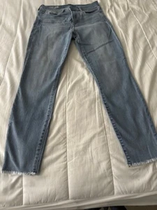 Jeans donna GAP True Skinny alla caviglia - taglia 29 indaco chiaro - cuciture interne 27" usati - Foto 1 di 4
