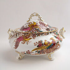 Olde Avesbury by Royal Crown Derby Covered Vegetable Dish w Lid Hairline FLAW