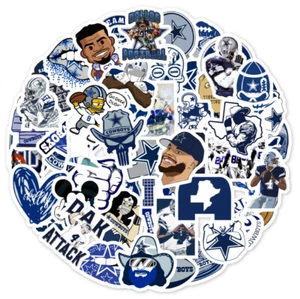 50 Stck. wasserdichte Vinyl-Aufkleber Dallas Cowboys NFL Football Telefon Gepäck Laptop - Bild 1 von 6