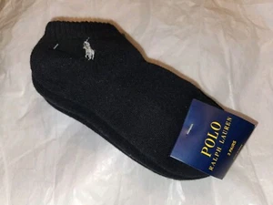Polo Ralph Lauren Women's 3 Pack Sport Ankle Socks Black Gray Pony *new* - Picture 1 of 3