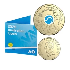 Carpeta de monedas sin circular de tenis marca privada 2025 Abierto de Australia AO $2 para mujer - Imagen 1 de 6
