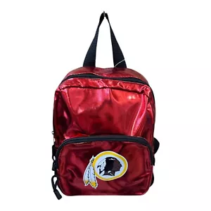 Washington Redskins Red Mini Backpack – Shiny Metallic Small Bag - Picture 1 of 2