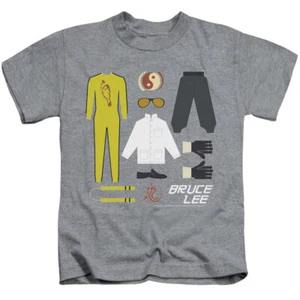 Bruce Lee Boys T-Shirt Signature Items Athletic Heather Tee - Picture 1 of 1