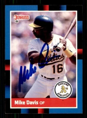 1988 Donruss Baseball #281 Mike Davis Signed Autograph (No COA) - Image 1 of 2