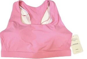 Fabletics sports bra Sz 1X 16-18 kessler medium impact Pink Stappy NWT Sold Out - Picture 1 of 7