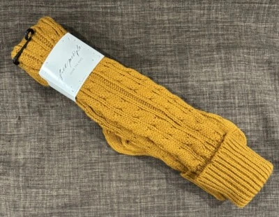 Free People ALPINE Over The Knee Chunky Cable Knit Socks ACORN Brown NWT $26 - Image 1 of 4