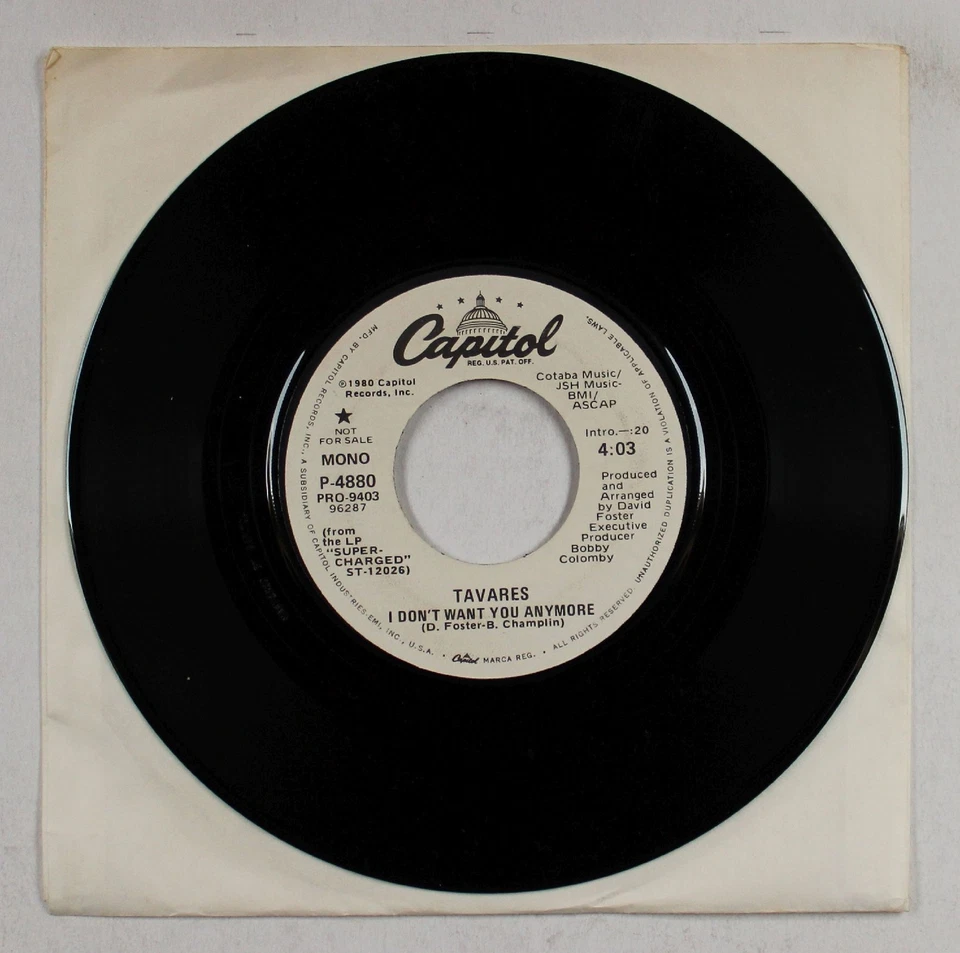 Tavares I Don't Want You Anymore US 7inch Vinyl Single 1980 WL Promo Disco Soul - Bild 1 von 1
