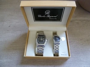 Charles Raymond New York His and Hers watch set stainless steel Japan movement - Picture 1 of 7