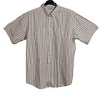  L.L. Bean Shirt Men's Size XL Tall Striped Short Sleeve Retro Holiday Vintage