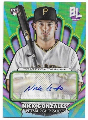 2024 Topps Big League Opening Act Auto Nick Gonzales (#OAA-NG) Pirates RC - Image 1 of 2