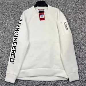 Air Jordan Sweatshirt Men Medium White 23 Engineered Jumpman Pullover New M - Picture 1 of 8