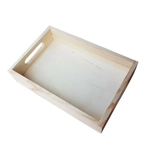 Vassoio da portata in legno lungo 30 cm non dipinto/per decoupage - Foto 1 di 3