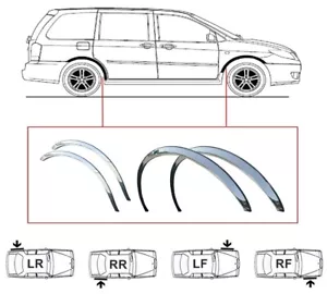 Chromé Extensions d'aile Set Avant et Arrière pour CHRYSLER PACIFICA 2006-2008 - Foto 1 di 3