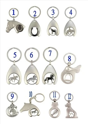 JA-HORSE Jahorse- Schlüsselanhänger mit Chip für Einkaufswage pferd Katze Hund horse