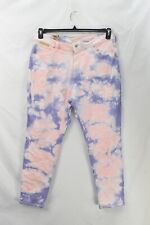 Levi's 721 Plus Size 18w High Rise SKINNY Ankle Jeans Tie Dye Pink Multi-color