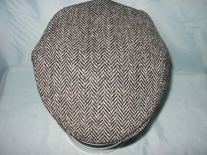 GENTS 100% WOOL HAND WOVEN  HARRIS TWEED FLAT CAP / DRIVING HAT  FROM SCOTLAND - Picture 1 of 25