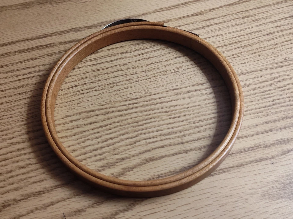 Vintage Princess Bow Spring Wooden Embroidery Hoop 5" Made In USA No Felt - Image 1 of 1