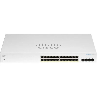 Cisco CBS220-24P-4X-NA Business CBS220-24P-4X Ethernet Switch - 24 Ports - Image 1 of 4