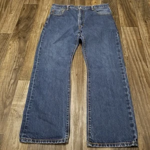 Jeans Levi's Uomo 517 Bootcut Denim Blu 36x30 Lavaggio Scuro - Foto 1 di 15