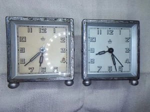 Par de despertadores alemanes vintage THIEL. Aduanas de Estados Unidos ¡IMPUESTO incluido! - Imagen 1 de 6
