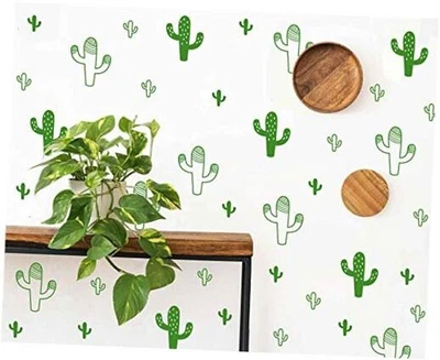 Juego de 92 pegatinas de pared Melissalove de cactus para habitación de niños hágalo usted mismo verde tilo Foto 1 de 2