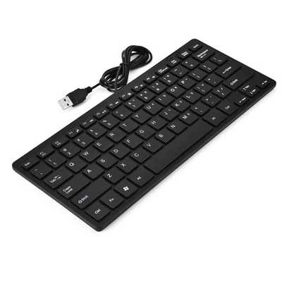 Mini USB Slim Wired 78 Keys Small Super Thin Compact Keyboard For Desktop BEA - Image 1 of 4