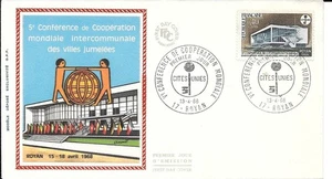 FRANCE 1968 FDC 5 CONFERENCE DE COOPERATION MONDIALE YT 1554 - Picture 1 of 1