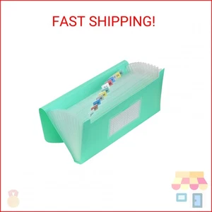 C-Line 13-Pocket Poly Expanding File, 10 x 5 Inches, Junior Size for Receipts an - Picture 1 of 2