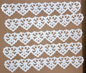 5 ADORNOS DECORATIVOS CORAZÓN BORDE papel cartucho troquelado troquelado #2 - Imagen 1 de 2
