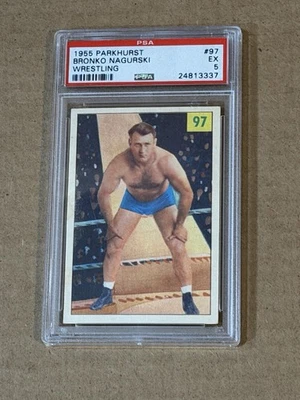 Parkhurst Wrestling #97 1955 Bronko Nagurski, PSA 5 Foto 1 de 2