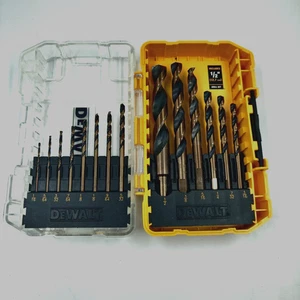 Dewalt Durable Drill Bit Set Kit Large Twist High Speed For Metal FiberGlass - Picture 1 of 7