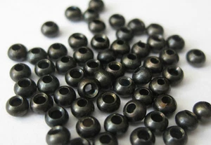 Brass Beads for Fly Tying  - Black  - 3/32" 2.5mm 50 pkg MAT225  - Picture 1 of 1