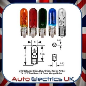 10x AMBER /Orange Dashboard Indicator Panel Push In Capless Car Bulb 1.2w T5 286 - Picture 1 of 1