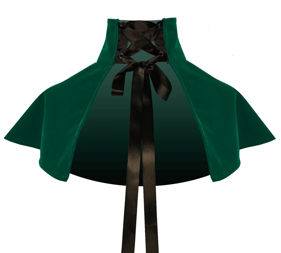 Capelet de terciopelo con cordones pirata lolita pirata steampunk historia gótica victoriana Foto 1 de 1